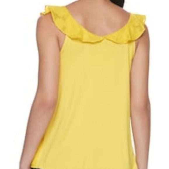 Yellow Ruffle Detail Sleeveless - Picture 2 of 4